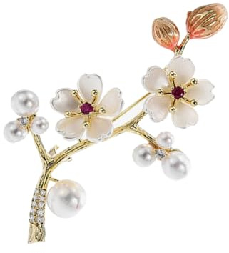 Broche élégante en forme de fleur de prunier - Broche décorative rétro pour femme - Accessoires de mode - Bijoux traditionnels chinois