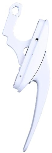 Lawnrden Reemplazo de pestillo de ventana, cerradura de ventana abatible de aleación de zinc, herrajes de manija de bloqueo blanca |.Manejar