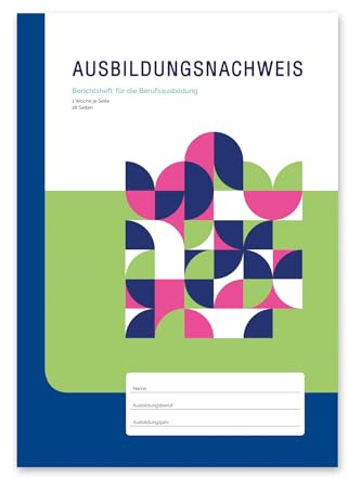 Henryks Berichtsheft Ausbildung, Ausbildungsnachweis DIN A4 Heft, 28 Seiten, 1 Woche pro Seite (1 Stück)