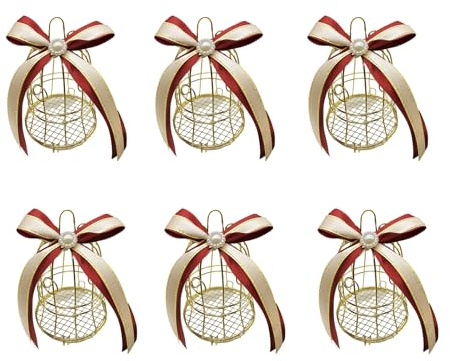 6 Stücke Hochzeit Pralinenschachtel Vogelkäfig Geformt Geschenkpapier Fall Lagerung, Eisen Boxen Weißblech Hochzeit Party Supplies Gold Süßigkeiten