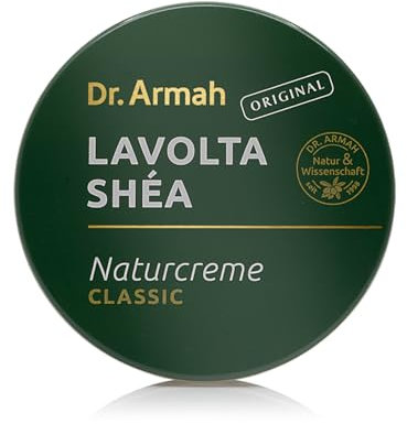 Dr. Armah - Lavolta Shéa - Naturcreme Classic - Hautcreme aus 100% Sheabutter mit Vitamin E für intensive Feuchtigkeit - Creme für trockene & sensible Haut - Ideal für Gesicht & Körper - 75 ml