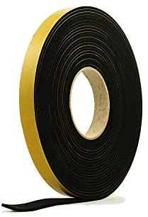RS® Neoprene Rubber Self-Adhesive Sponge Strip 20mm Wide x 5mm Thick x 10m Long for Sealing, Weather Strip, Cushioning, Anti-Vibration, Anti-Slip, Gaskets & DIY
