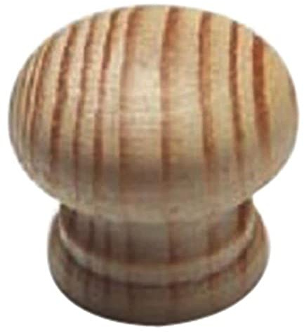 Merriway - Pomos de puerta (pino sin lacar, 35 mm, con orificios para tornillos de madera, 10 unidades)