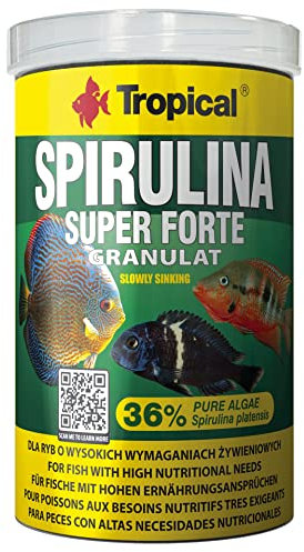 Super SPIRULINA Forte GRANULAT 1000ml / 600g - Alimento granulado para Peces con Alto Contenido (36%) de Alga Spirulina