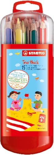 STABILO - Dreikant-Buntstift - Trio dick - 15er Box mit Hängelasche