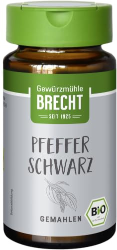 Pfeffer schwarz gemahlen - Glas 1 x 40 g