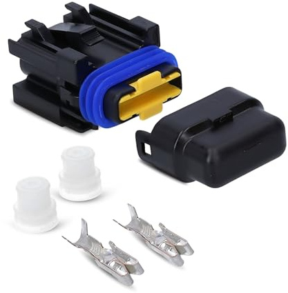 Kalitec 1x KFZ Sicherungshalter Wasserdicht - Flachstecksicherung Halter | Sicherungsträger 1 Fach mit Abdeckung - Inklusive Einzeladerdichtung und Kontakte - Für 0,75-2,5mm² Leitungen - 32V - 21A