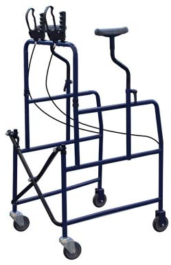 DEAMBULATORE ASCELLARE - CON FRENI A LEVA - REGOLABILE IN ALTEZZA