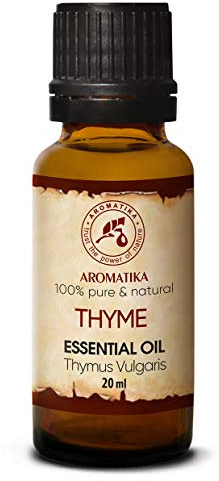 Aceite Esencial Tomilo 20ml - Aceite Timo Vulgaris - Austria - 100% Natural - Baños Aromáticos - Saunas - Inhalaciones - Masajes - Cuidado Cabello y Piel