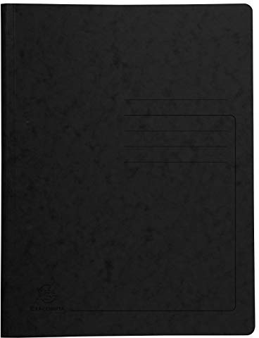 Exacompta - Ref. 240221E - Karton mit 25 Heftmappen aus Glanzkarton 355 g/m² - bedruckter Deckel - FSC®-zertifizierter Mappe - Maße 24 x 32 cm für DIN A4 - schwarz