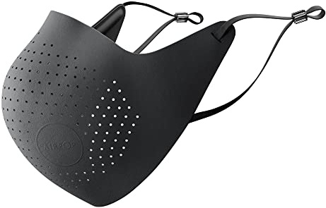 AIRPOP Original Wiederverwendbare Gesichtsmaske waschbar für Erwachsene, Grau, 5 Stück