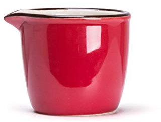 Gravy Boat Japanese-Style Creamer Pot Coffee Milk Cup Maple Syrup Pot No Handle Soup Bowl Steak Western Food Juice Bucket Can Be Heated in The Microwave 60ml Gravy Sauce Boat(Red)