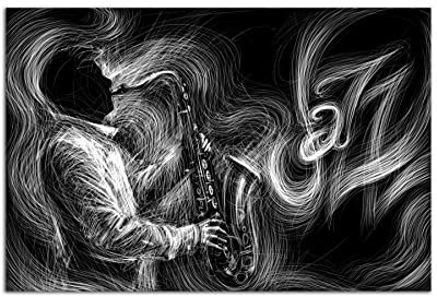 Startonight Quadro su Vetro Acrilico - Cantante Jazz II - Moderno Stampa 60 x 90 cm