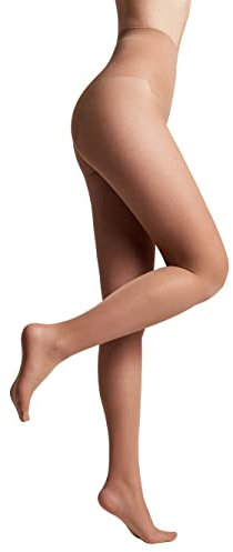 Conte elegant seidige Damenstrumpfhose mit verstärktem Höschen - BIKINI 40 DEN - Feinstrumpfhose Damen Strumpfhose extrem elastisch - Farbe Natural Größe 3