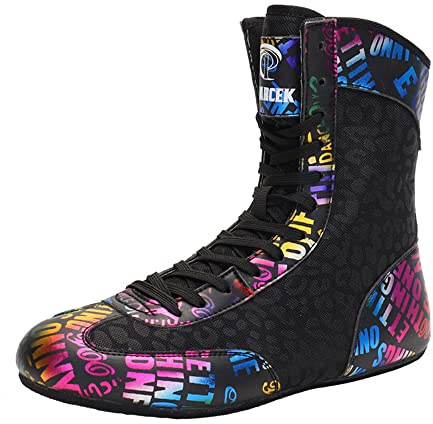 Zapatos De Boxeo para Hombre Y Mujer, Zapatos De Lucha Ligeros Y Transpirables, Botas De Boxeo para Culturismo,A,42 EU