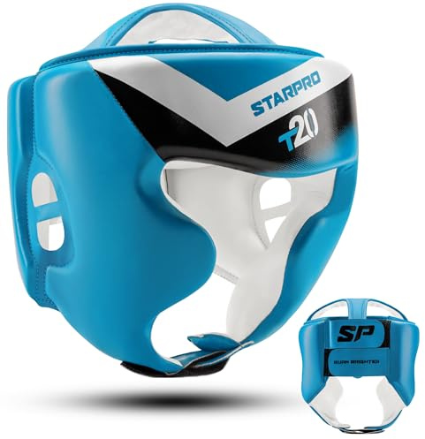 Starpro Kopfschutz Boxen Boxhelm mit Gesichtsschutz - Für Boxen Sport, Kickboxen, MMA, Krav MAGA und Muay Thai | Verschiedene Größen