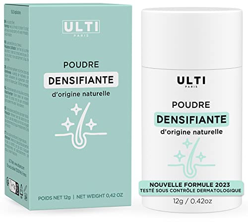 ULTI Paris Streuhaar zur Haarverdichtung & vollem Haar.100% Natur! Schütthaar bei Haarausfall und lichtem Haar - Haarpuder - 12g (Rotbraun) (12g, Rotbraun)