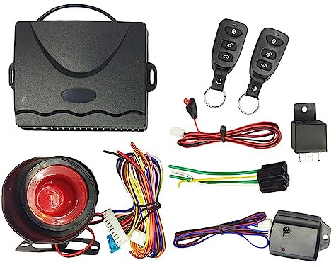 Riloer Alarme de voiture à télécommande, alarme antivol double capteur de télécommande