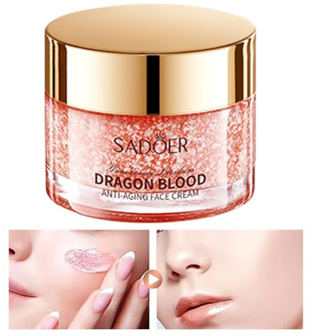 Cara de sangre de dragón, Crema reafirmante de la piel, Crema facial hidratante de día y noche, humectante para el cuidado de la piel facial para una piel suave y radiante ulapithi