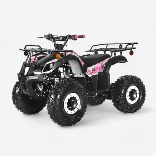 Coolster 125cc ATV for Kids & Adults, Army Pink - Gas Powered Automatic 4 Wheeler Quad with Electric Start, ATV-3125XR8-U2
