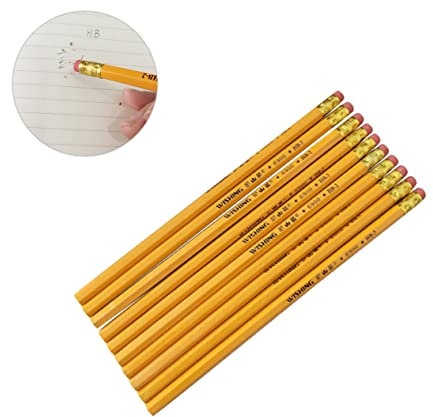 LALAFINA 24stücke Teiliges Hb Holzbleistifte Mit Radiergummi Für Multifunktionale Schreibwerkzeuge Für Zeichnen Skizzieren Schreiben Und Schulbedarf Für Schüler Und Kreative Projekte