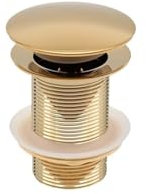 Waschbecken-Pop-Up-Ablaufventil for Badezimmer, Neuer Abflussstopfen, Badarmatur, Messing-Set, Schwarz, Chrom, Waschbecken-Bounce-Filter (Color : Golden NO Overflow S, Size : Other)