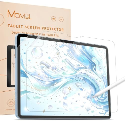 2 Stück Papier Schutzfolie für iPad Air 11 Zoll M4/M3/M2, iPad Air 2026/2025/2024 (8/7/6.Gen.), Matt Papierfolie Displayschutz Schreiben und Zeichnen, Blendfreiem Feel Paper Film PET Screen Protector