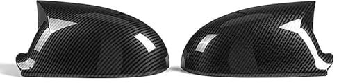 POMPOMPUR Für VW Für Golf MK5 GTI 2003-2009 Für Jetta 5 Für Passat B6 B 5,5 Rückspiegel Abdeckung Flügel Spiegel Kappen Fall Horn(Carbon Fiber Pattern)