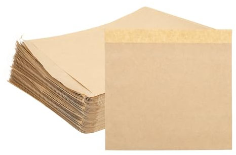 QUARKZMAN 100uds Kraft Papel Sándwich Bolsas, 7,1 x 6,7 Pulgadas Grasa Resistente Papel Galletas Bolsa Papel Bocadillos Bolsas Almuerzo Bolsas para Hogar Panadería Tienda Pan, Marrón