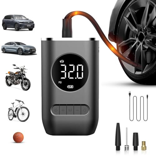 JGGQSY Gonfleur Pneus Voiture pour Opel Combo D Tour Van, Gonfleur Electrique Compresseur à Air Portatif Gonfleur Pneus Voiture sans Fil