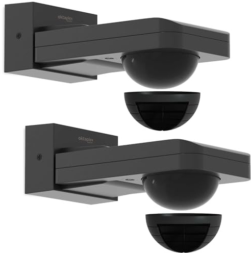 Oktaplex Tea set da 2 sensori di movimento per esterni antracite 9 m