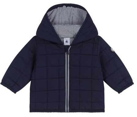 Petit Bateau Piumino da bambino in poliestere, tinta unita, A0eb205, abbigliamento per neonato, confezione da 1, Blu marino, 6 mesi