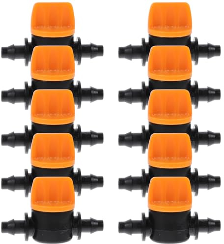 VICASKY Lot de 20 mini vannes réglables pour contrôle de l'irrigation goutte à goutte pour tuyau d'arrosage durable pour un arrosage efficace