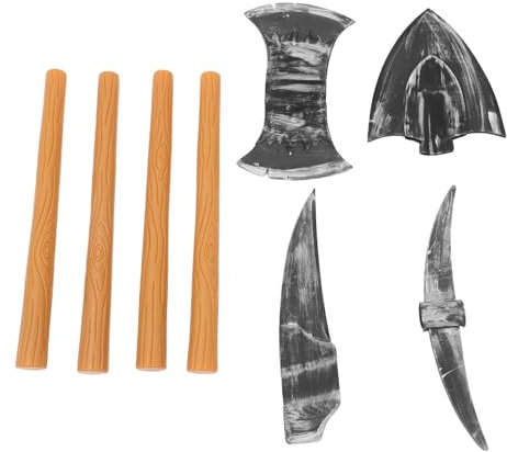 FRCOLOR 4stücke Teiliges Zwerg-kostüm-spitzhacke Schaufel-Set Leichte Realistische Fake-axt Requisiten Für Bühnenauftritte Halloween Cosplay Partydekoration Kinderfreundlich