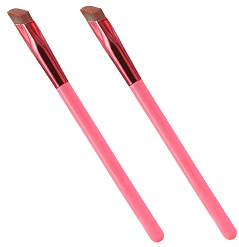 WOFASHPURET 2pezzi Spazzole Per Sopracciglia Professionali Di Pennelli Per Trucco Multifunzionali Design Angolato Ottimo Per Eyelash Brush Shaper e Lip Brush Per Makeup e Regali
