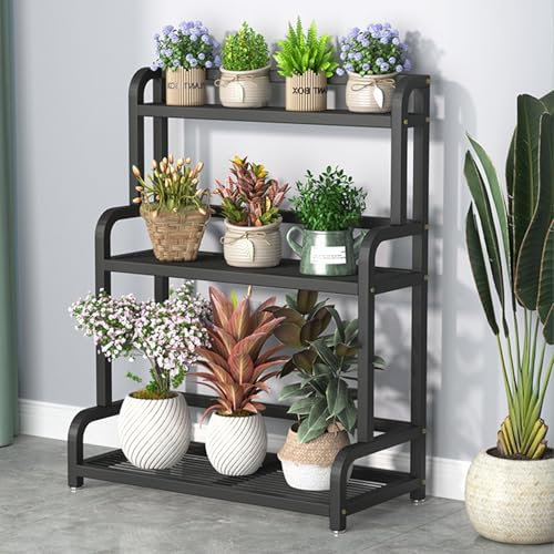 Robustes Metallregal für mehrere Blumentöpfe, Eckregal für drinnen und draußen, Eckregal für Wohnzimmer, Garten, Balkon