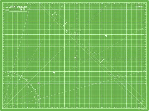 La Canilla Tapis de Découpe Auto-Cicatrisant A2 (60 x 45 cm - 24x18) Self-Healing Cutting Mat Planche Coupe pour Couture Patchwork Modelisme Cutter | Marqué en Centimètres et en Pouces