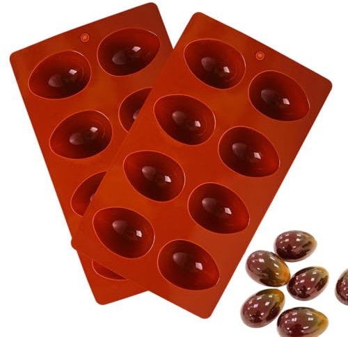 Egg Muffin Molds,8-Cavity Silicone Egg Molds for Easter - Oven Safe Mould Ice Supplies 2 Piece for Bread Cake Decorating Muffin Jelly Mousse Candy Easter