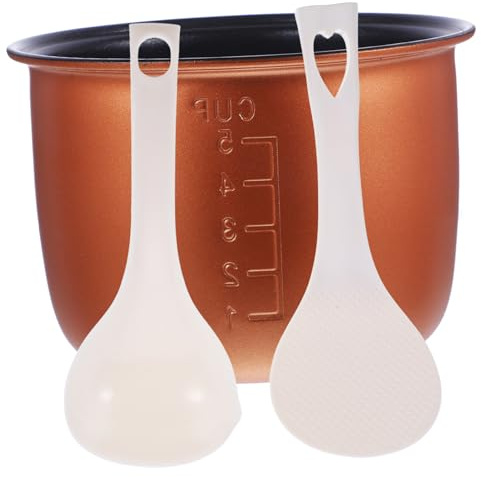 OUNONA Pentola Interna e Cottura Varie Ricette per Cuociriso 1,2l in Lega di Alluminio Stili multipli Antiaderente Design Versatile e Manico Integrato, Ricambio Stili multipli per Cucina