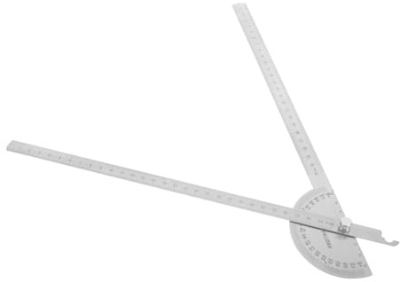 ELAYARD Transportador de Ángulos Metálico Inoxidable Regla Giratoria de Precisión para Carpintería y Construcción Herramienta Duradera y Fiable para Medir Ángulos