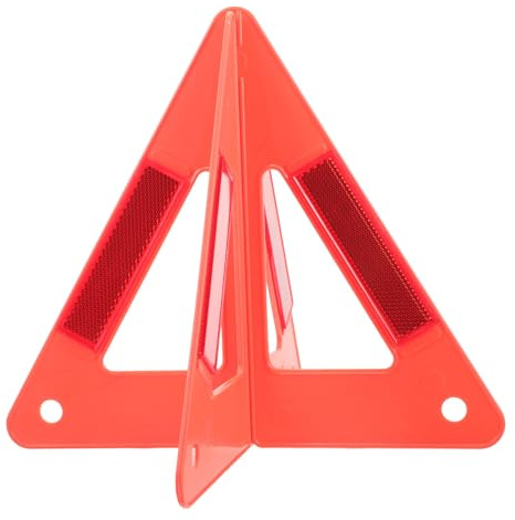 Parliky Kit de Seguridad Vial Reflectante Triángulo Plástico para Coche Señal de Advertencia de Emergencia Resistente y Visible para y Averías Carretera