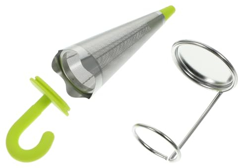 AUTSUPPL Convenient Stainless Steel Tea Infuser Umbrella-Shaped Tea Strainer with Food-Grade Silicone Rust-Resistant Filter Green