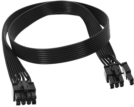 Lifgwas 60cm Câble d'alimentation Gpu 8 Broches 6+2 Broches Mâle Cable Pcie 8 Pin Gpu Power Cable Pcie pour Carte Graphique, Alimentation Modulaire