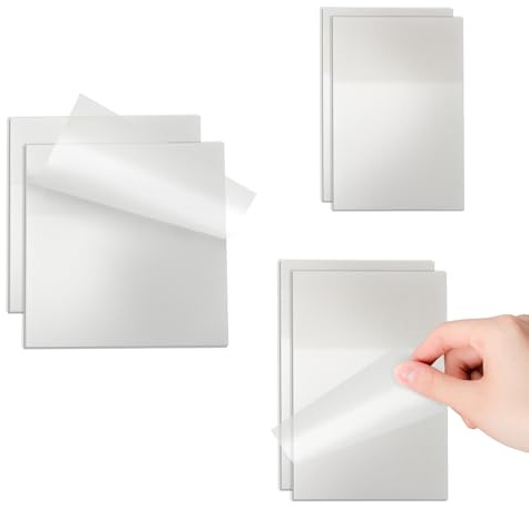 Exipsat 300 Blätter Transparente Haftnotizen, 3 Größen Selbstklebende Notizzettel, Wiederbeschreibbare Klebezettel für Schule, Büro & Zuhause (70x95mm/76x76mm/76x50mm)
