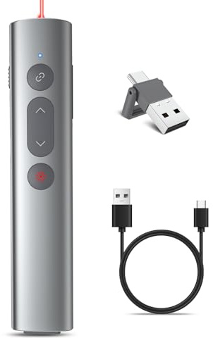 Presentation Clicker Pointer Rechargeable Metal Material Wireless Presenter