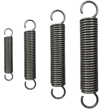 10 styck 65Mn dragfjädrar m.krokar,tråd 1.2 mm,ytter.13 mm,l.45 mm