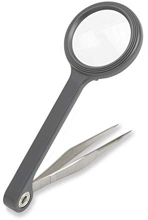 Carson MagniGrip loupe à main compacte avec une pince incorporée, grossissement de 4,5x (MG-55)