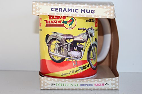 Original Metal Sign Co Classic BSA Bantam Motorbike Classic Retro Art Ceramic Mug in Gift Box