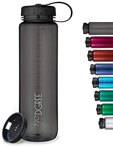 720°DGREE Trinkflasche “simplBottle“ - 500ml, 1l, 1,5l - Deine Auslaufsichere Wasserflasche - Die perfekte Sportflasche für Sport, Gym, Fitness, Fahrrad, Kinder, Schule & Büro - BPA-Frei