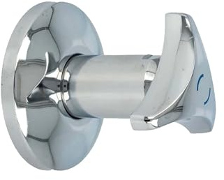 tecuro -50312- Sanitär Oberteil mit Dreistern-Griff für UP-Ventil - ms verchromt - 1/2 Zoll blau